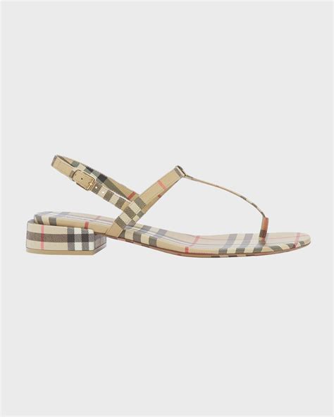 burberry thong sandals|Burberry Emily Check Slingback Thong Sandals .